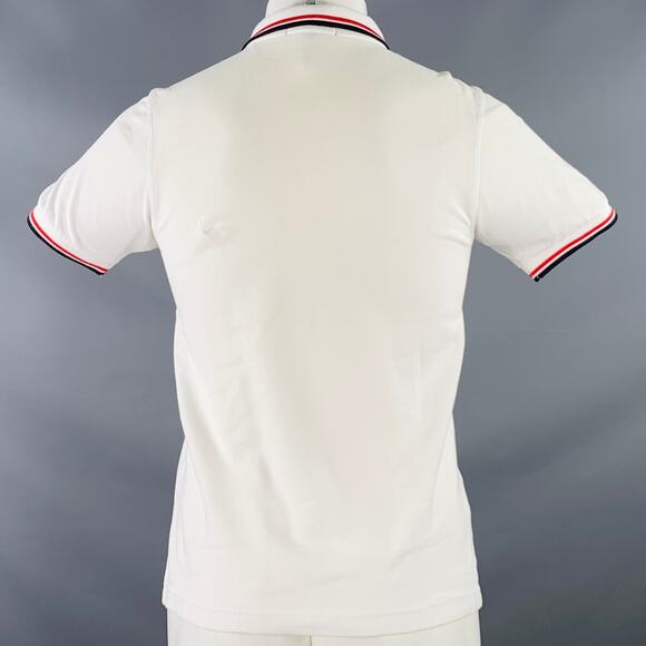 FRED PERRY Size S White Red Black Cotton Slim Fit Contrast Trim Polo - Picture 4 of 9
